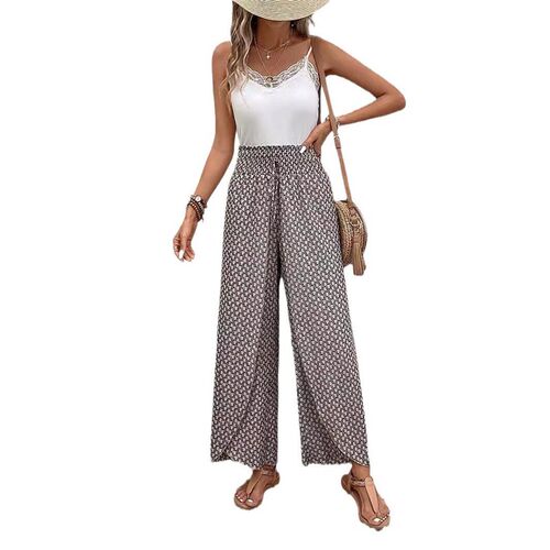 Tiktoktemu Womens 2025 Fashion All-match Floral Side Slit W