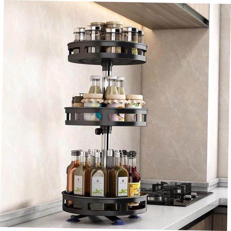 Kitchen seasoning rack Rotatable top corner seasoning rack