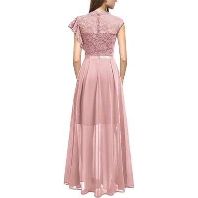 Elegant Lace Chiffon Wedding Dresses for Women Sleeveless