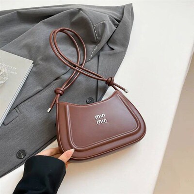 Korean tyle fahion niche women crecent bag 2025 autumn new