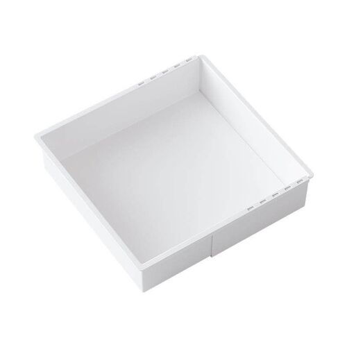 Scalable storage box with drawer-style, rectangular design f