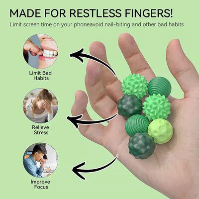 Kid Silicone Magnetic Sensory Balls Fidget Toy Worry Balls A