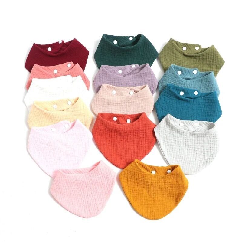 3Pcs Baby Burp Cloth Soft Cotton Drool Bib Breathable Toddle - 实物图