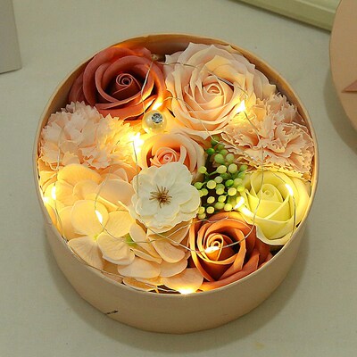 Valentines Day Teachers Day Gift Soap Flower Small Round B