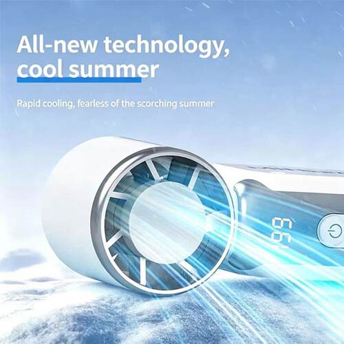 Portable Handheld Mini Fan with LED Display USB Rechargeable