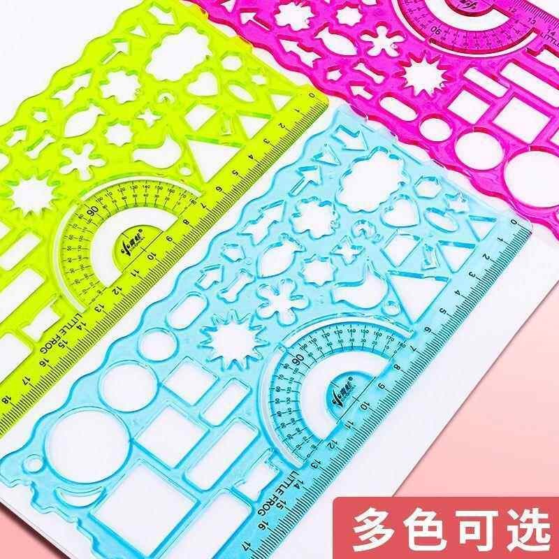 Bview Art Multifunctional Hollow Rulers Drafting Tools Schoo - 实物图