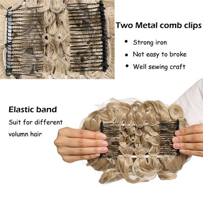 S-noilite Synthetic LARGE Comb Clip In Curly Hair Extension