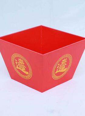 Old-style solid wood high-grade rice bucket wedding celebrat