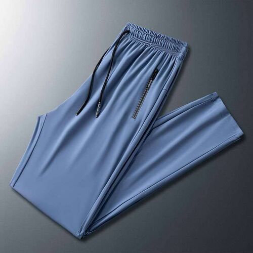 Mens Ice Silk Pants Summer Thin Casual Pants Breathable New