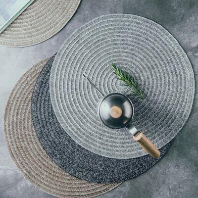 18CM round coasters 36CM hand-woven placemats
