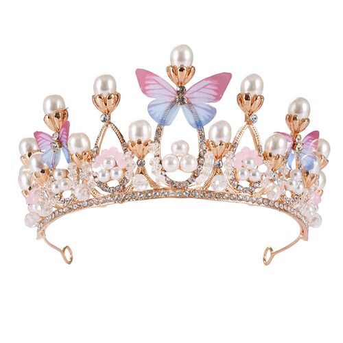 Romantic Butterfly Shape Princess Crown for Girls Handmade R