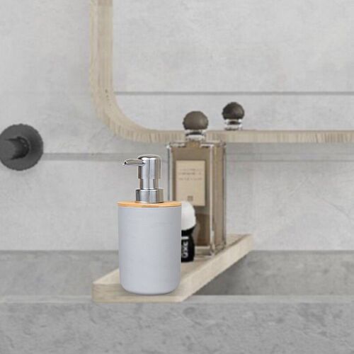 Soap Lotion Dispenser Bathroom Accessories Set Resin and Woo