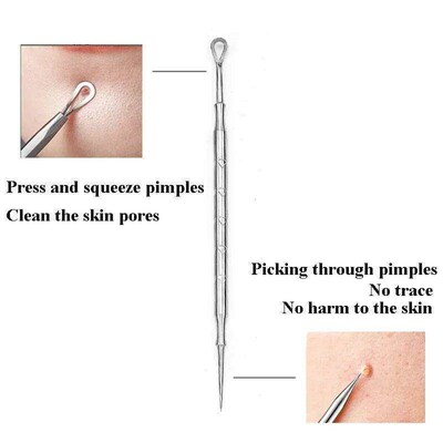 1pc Blackhead Remover Pimple Popper Tool Acne Needle Removin