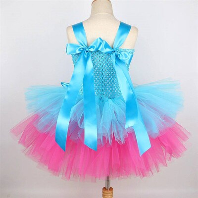 Trolls Tutu Dress for Girls Princess Poppy Birthday Costumes