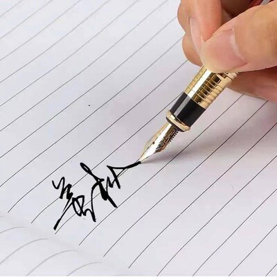 Metal Wood Grain Fountain Pen School Supplies Pens Student f