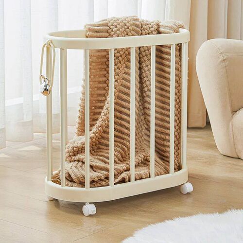 Yoga Mat Storage Basket with Wheels for Home Use Movable Fit