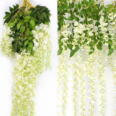 12Pcs/Wisteria Rose Wreath Arch Wedding DIY Home Garden