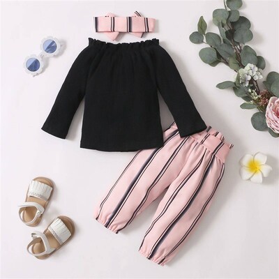 3Pcs Newborn Baby Girl Clothes Toddler Girl Outfit New Born