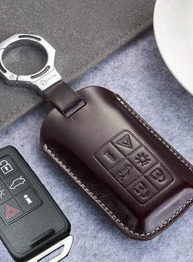 适用于沃尔沃老款S60钥匙包套S80L女男XC60高档V40汽车V60扣纯皮