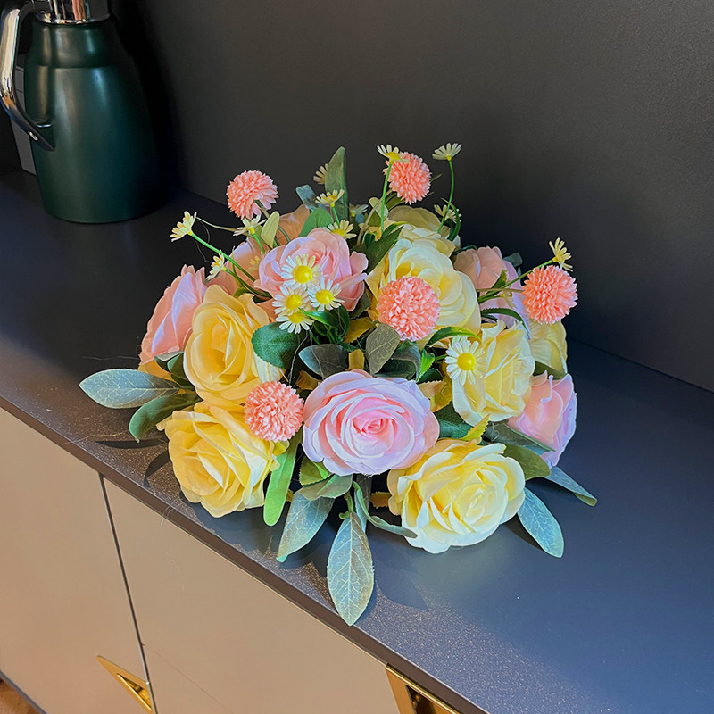 高端大型酒店绢花餐桌花电动转盘花艺装饰花插花圆桌花餐桌花摆件,鲜花速递/花卉仿真/绿植园艺,仿真花,淘宝优惠券,粉丝福利购,淘宝优惠卷