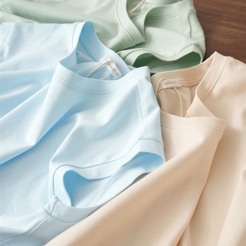 女士纯棉宽肩背心 简约圆领无袖T恤 薄款透气打底上衣 夏款 女装