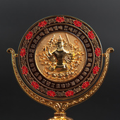 摆件装 准提镜坛 饰 鎏金彩绘准提佛母 藏传密宗法器用品