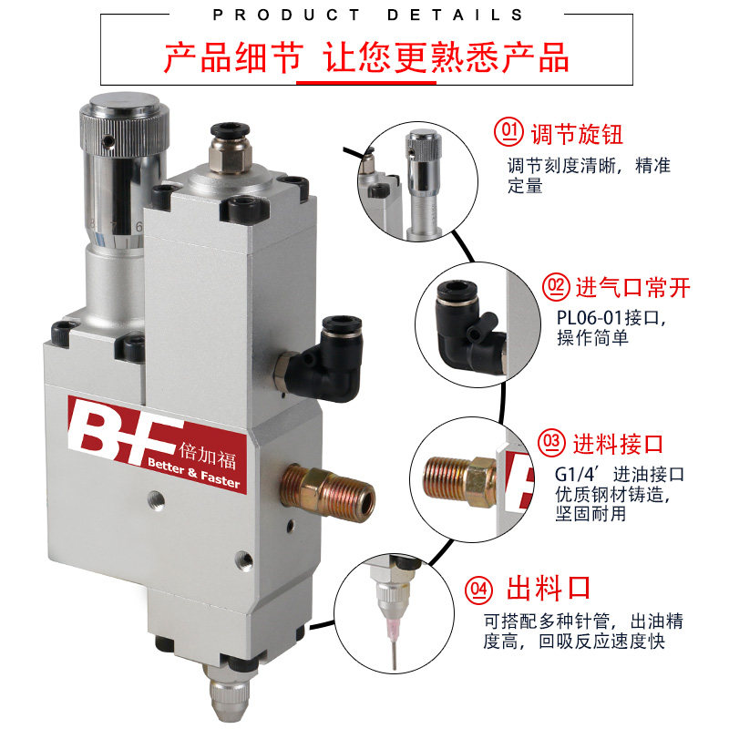 油脂黄油定量阀机械自动化设备气动加注阀注油阀定量加脂机CVM