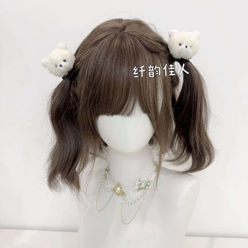 纤韵佳人假发女30cm短发网红lolita自然jk短卷发齐刘海氛围感软妹