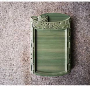 砚台绿松花石砚书卷砚台磨墨实用御砚堂禅砚单打行囊砚好用实用砚