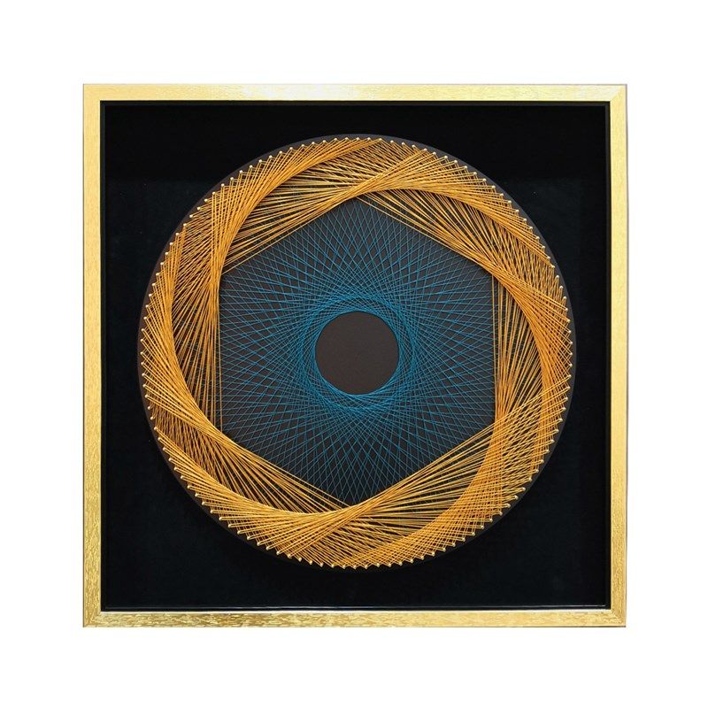 时来运转绕线画立体丝线画有框弦丝画DIY手工装饰画家居装饰墙饰