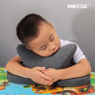 午睡枕学生趴睡枕教室午睡小枕头办公室记忆棉夏季 冰丝少儿午休枕