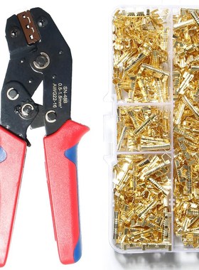 401个盒装 非绝缘电缆铲形对接接线端子连接器,带48B钳子组合套装