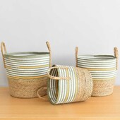 北欧藤编花篮手工编织花盆网红绿植盆栽套盆装 饰花器客厅阳台摆设