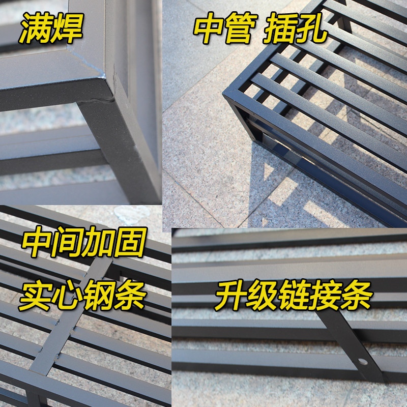 304不锈钢黑色花架阳台护栏挂式悬挂栏杆挂钩花架墙壁大花盆架子