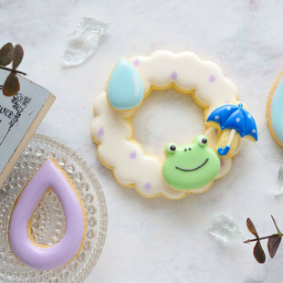 日式梅雨季节迷你小号糖霜 翻糖切模8件套装 新手DIY烘焙工具家用