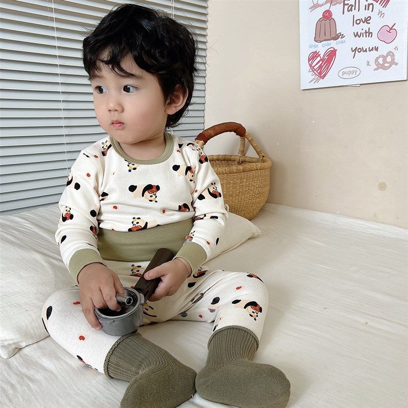 秋冬宝宝内衣套装无骨高腰护肚儿童纯棉秋衣秋裤男童女童磨毛睡衣,童装/婴儿装/亲子装,内衣套装,淘宝优惠券,粉丝福利购,淘宝优惠卷