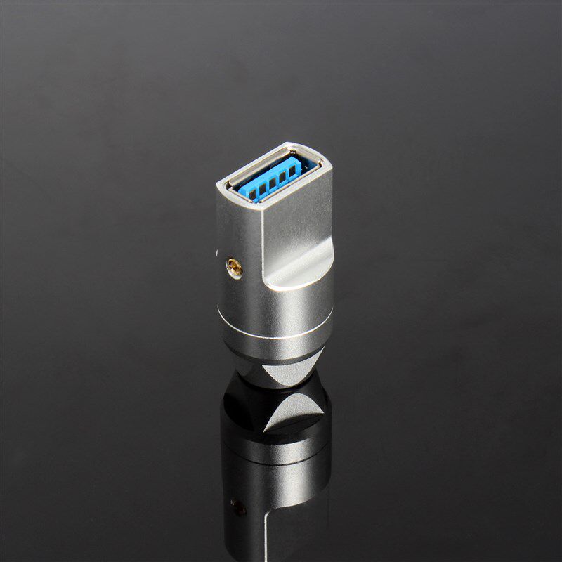 USB母座A型金属壳铝合金转6MM孔径转接头配件数据线DIY配件连接器