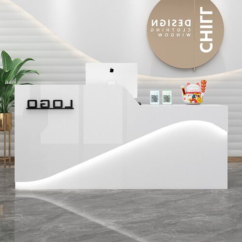 收银台店铺小型吧台简约美发店前台桌美容店柜台服装店商用接待台