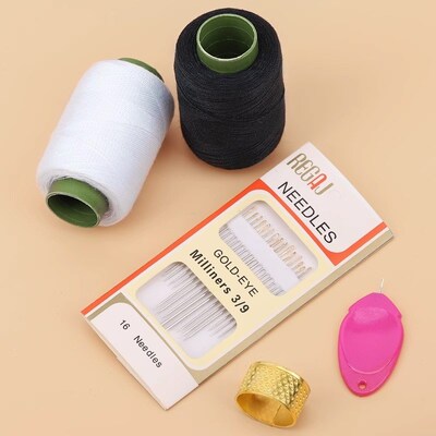 家用手缝针线缝补衣服针线黑白线圈402缝纫线手工缝衣线针线盒