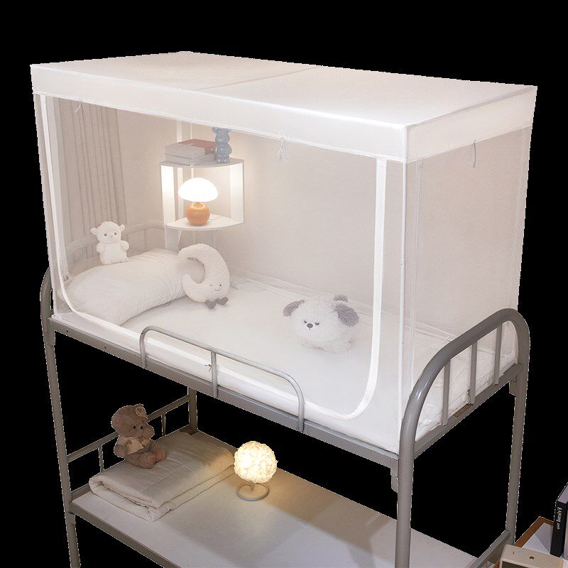 蚊帐学生宿舍专用高中住校寝室上下铺通用可伸缩单人床0.9m支架款