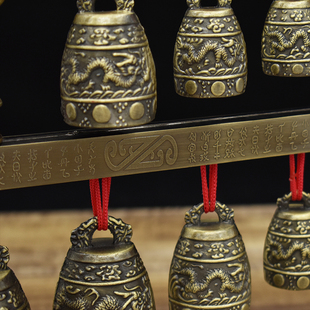 仿古编钟摆件乐器演奏模型中式曾侯乙工艺品婚庆影视道具客厅装饰