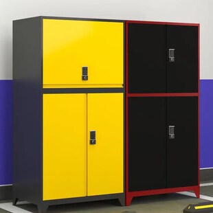 车位储物柜地下车库楼道防潮杂物工具柜钢制加厚加深大容量收纳柜