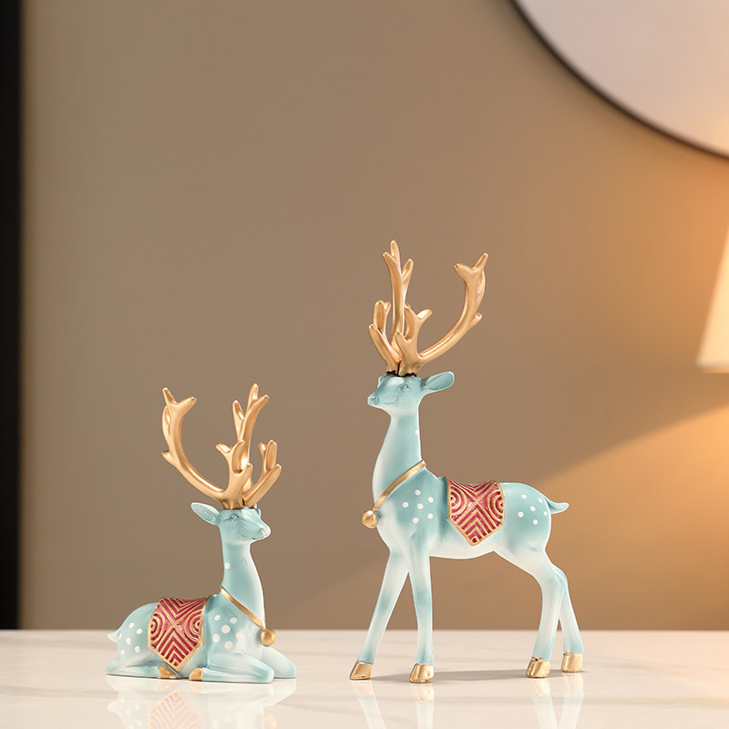 轻奢创意小鹿摆件酒柜电视柜客厅玄关沙漏桌面家居装饰品乔迁礼物,家居饰品,装饰摆件,淘宝优惠券,粉丝福利购,淘宝优惠卷