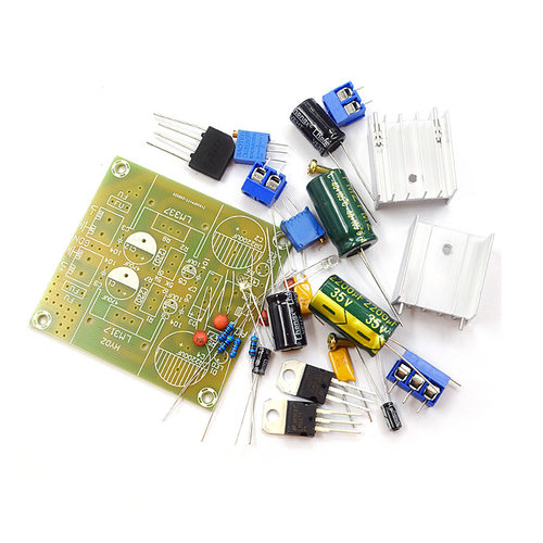 LM317+LM337正负双电源可调稳压电源板套件 317调压散件 负电压板
