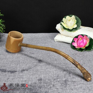 永泽堂太子佛专用勺浴佛勺子 九龙浴佛盆配用勺竹勺竹瓢佛具摆件