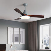 实木风扇灯扇灯餐厅客厅灯扇一体新款 吊灯 家用北欧变频带电风扇