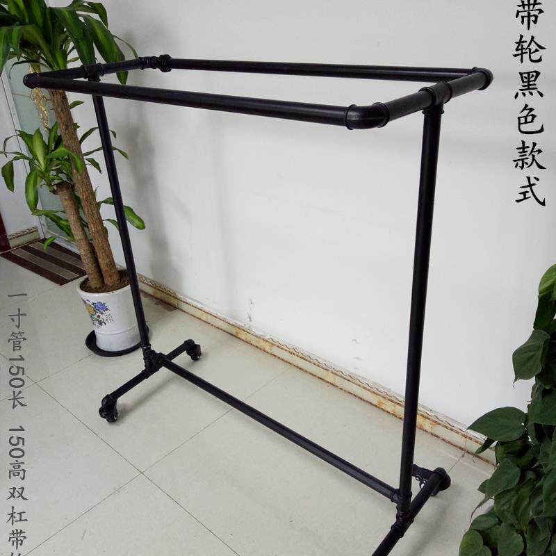 服装展示架龙门复古单杠双杠夜市落地镀锌水管摆摊简易晾衣架包邮