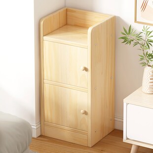 实木置物架简易客厅储物柜子厨房收纳架儿童学生多层窄小书架落地