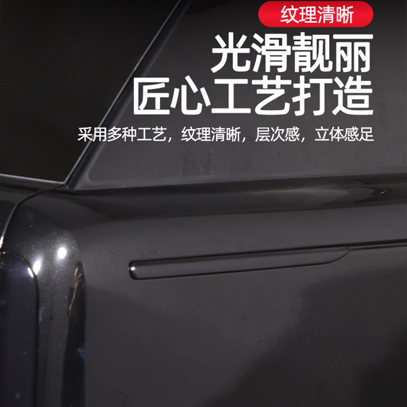 适用于23-25款路虎揽胜行政版车身后侧叶子板腰线装饰条改装配件