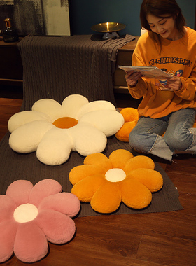榻榻米坐垫地上蒲团日式可爱懒人坐墩飘窗卧室家用花朵屁股圆垫子
